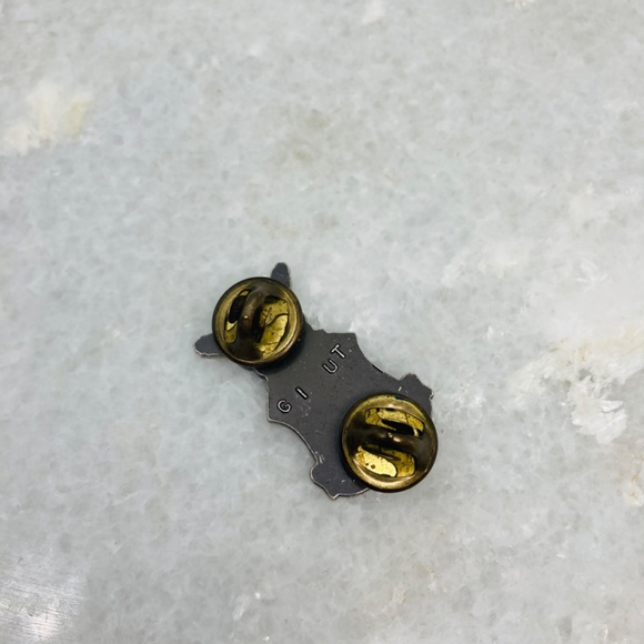 Vintage ROTC Pin Button Badge 1990s Silver Tone Eagle Stars Lightning 1.25” - Picture 3 of 6